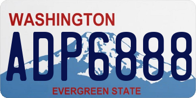WA license plate ADP6888
