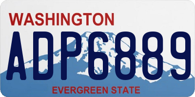 WA license plate ADP6889