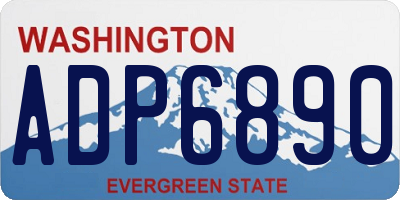 WA license plate ADP6890