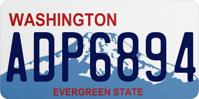 WA license plate ADP6894