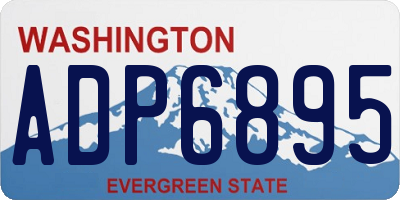 WA license plate ADP6895