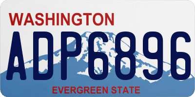 WA license plate ADP6896