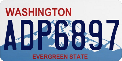 WA license plate ADP6897