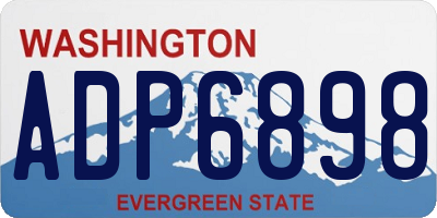 WA license plate ADP6898