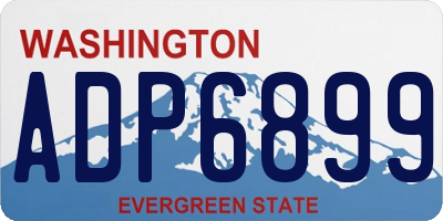 WA license plate ADP6899