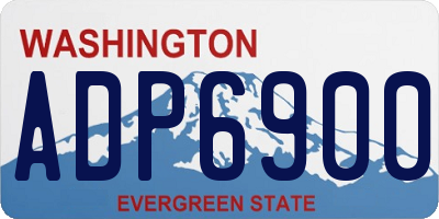 WA license plate ADP6900