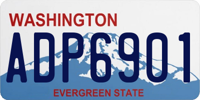 WA license plate ADP6901