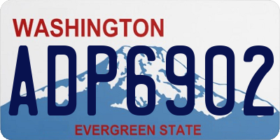 WA license plate ADP6902