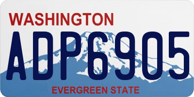 WA license plate ADP6905