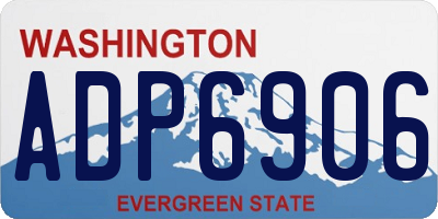 WA license plate ADP6906