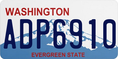 WA license plate ADP6910