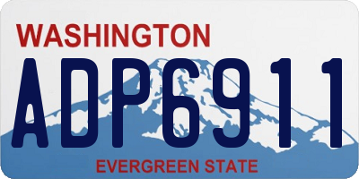 WA license plate ADP6911