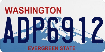 WA license plate ADP6912