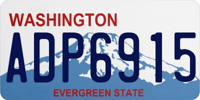 WA license plate ADP6915