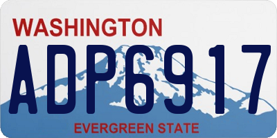 WA license plate ADP6917