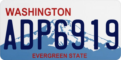WA license plate ADP6919