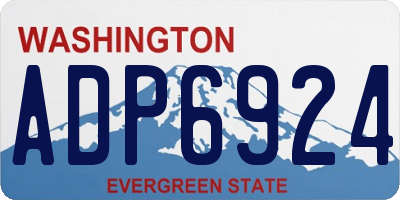 WA license plate ADP6924