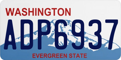 WA license plate ADP6937