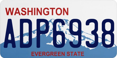 WA license plate ADP6938