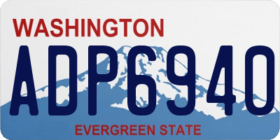 WA license plate ADP6940