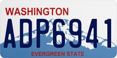WA license plate ADP6941