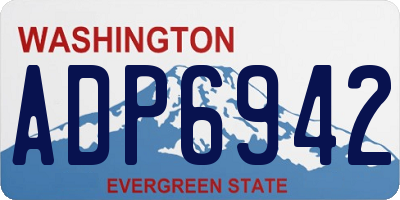 WA license plate ADP6942