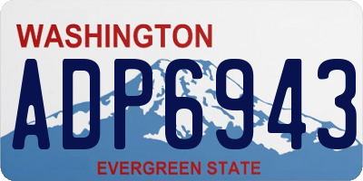 WA license plate ADP6943