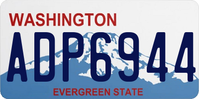 WA license plate ADP6944