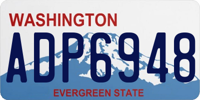 WA license plate ADP6948
