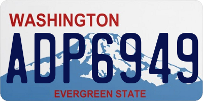 WA license plate ADP6949