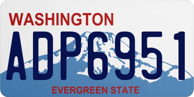 WA license plate ADP6951