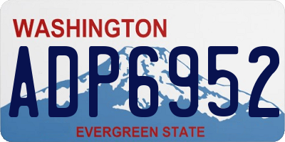 WA license plate ADP6952