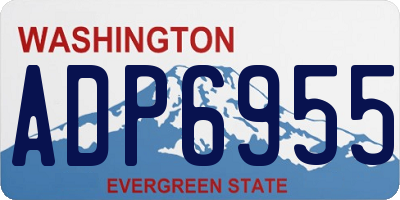 WA license plate ADP6955