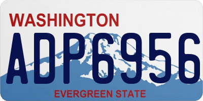 WA license plate ADP6956