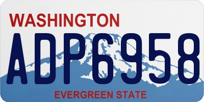 WA license plate ADP6958