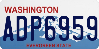 WA license plate ADP6959
