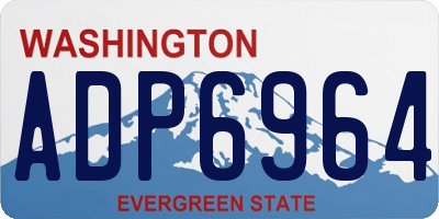 WA license plate ADP6964