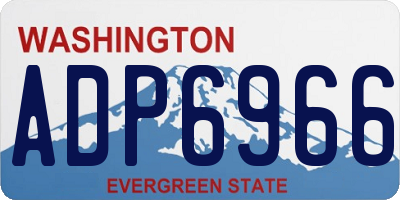 WA license plate ADP6966