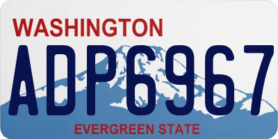 WA license plate ADP6967