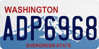 WA license plate ADP6968