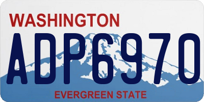 WA license plate ADP6970