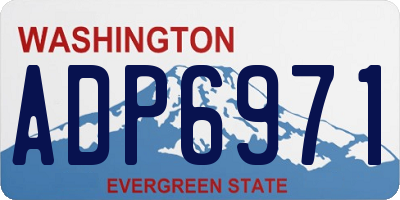 WA license plate ADP6971