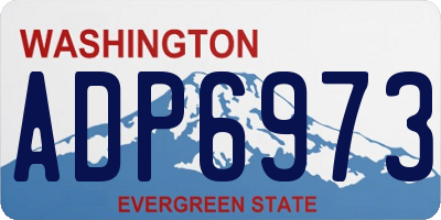 WA license plate ADP6973