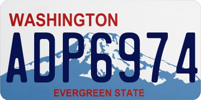 WA license plate ADP6974