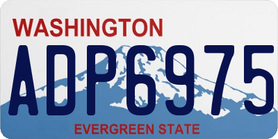 WA license plate ADP6975