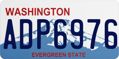 WA license plate ADP6976