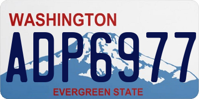 WA license plate ADP6977
