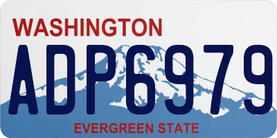 WA license plate ADP6979