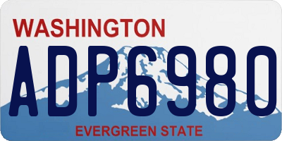 WA license plate ADP6980
