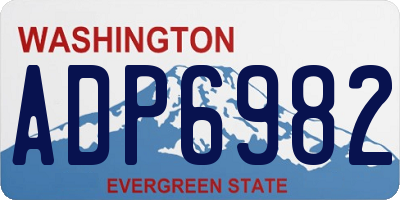 WA license plate ADP6982
